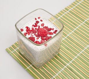 Budinca chia cu fructe – raw